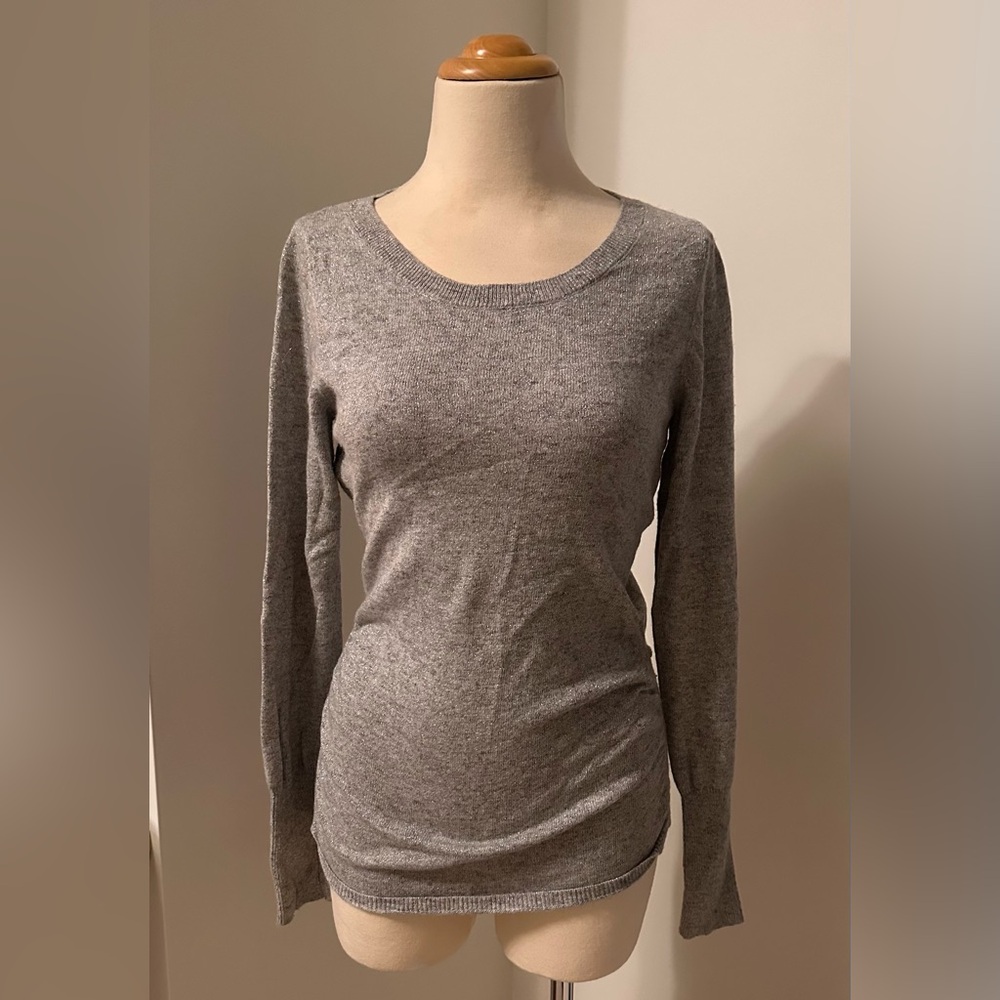 Banana Republic Silver Gray Knit Top